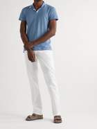 Orlebar Brown - Felix Slim-Fit Linen-Piqué Polo Shirt - Blue