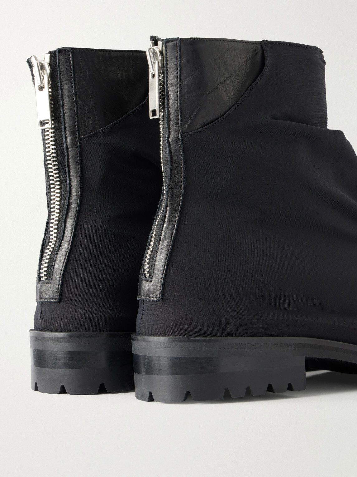 424 - Marathons Leather and Jersey Boots - Black