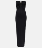 Wolford x N21 ruched strapless maxi dress