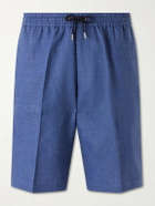Paul Smith - Pleated Linen Drawstring Shorts - Blue