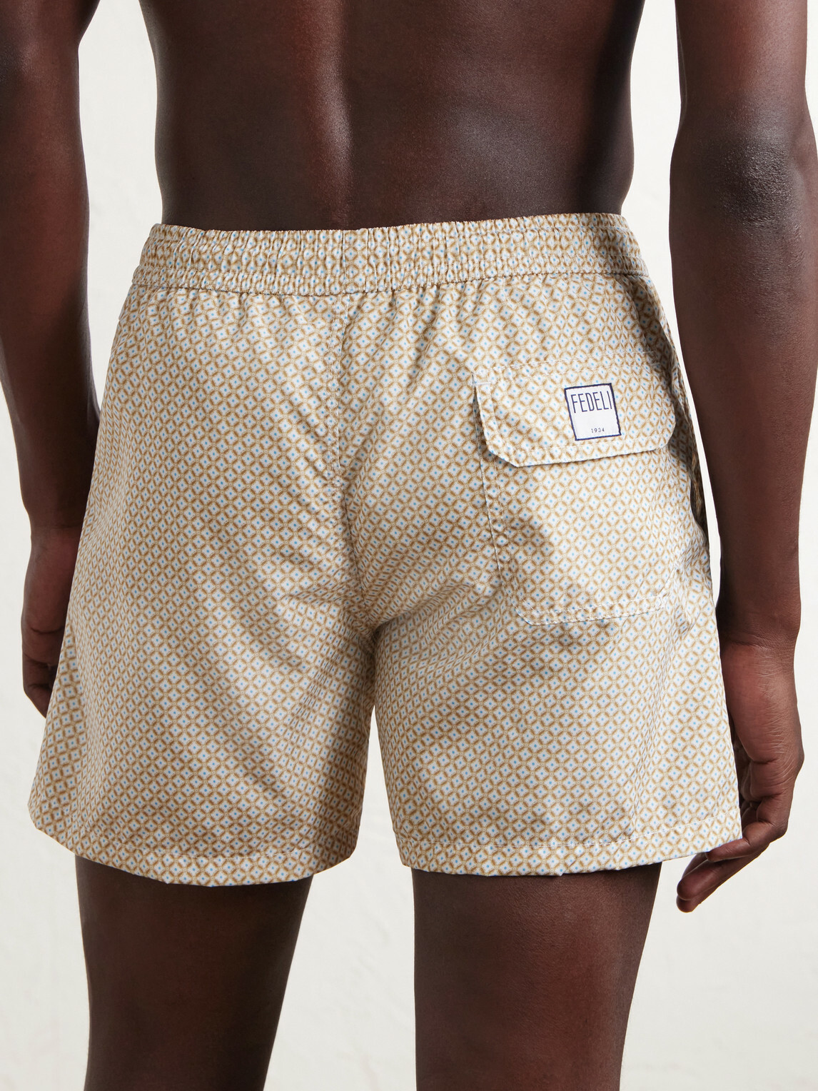 FEDELI - Madeira Printed Straight-Leg Swim Shorts - Orange