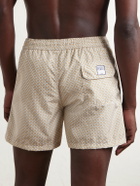 FEDELI - Madeira Printed Straight-Leg Swim Shorts - Orange