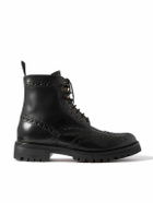 Grenson - Fred Leather Brogue Boots - Black
