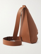 Loewe - Anton Logo-Debossed Full-Grain Leather Sling Backpack