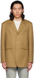 DRAE SSENSE Exclusive Tan Three-Button Blazer