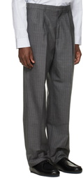 Jil Sander Gray Wool Pinstripe Trousers