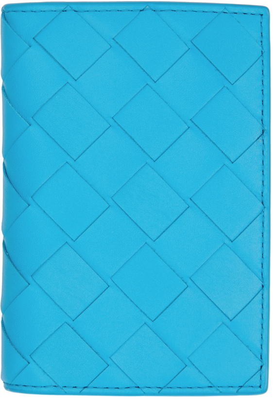 Photo: Bottega Veneta Blue Flap Card Case