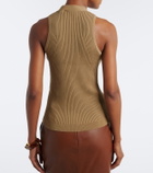 Max Mara Ribbed knit cotton-blend top