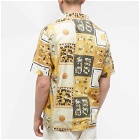 Folk Men's Tile Wave Gabe Shirt in Lemon