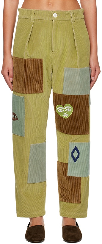 Photo: The Elder Statesman Green Patch Trousers