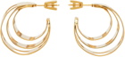 ALAÏA Gold Cutout Earrings
