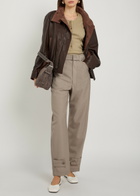 Lemaire Ribbed Cotton-blend top Sage