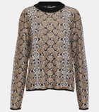 Balmain Snake-effect jacquard sweater