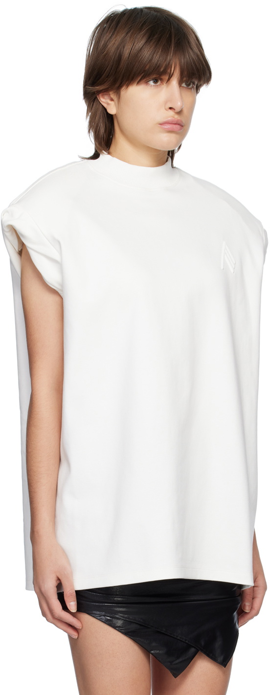 Tシャツ・カットソー THE ATTICO Women Tops 250WCT00350001 White The Attico 250WCT00350 Woman White T-shirts and Polos - Zuklat