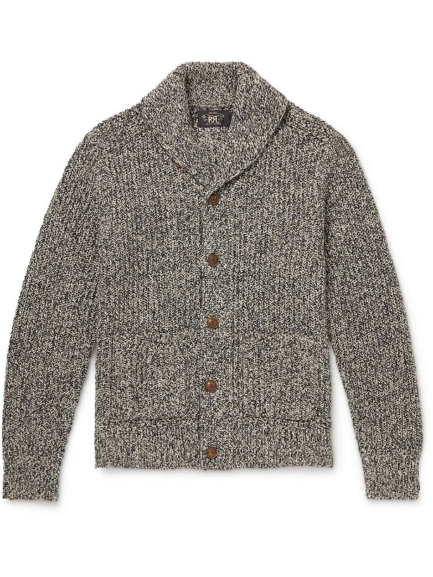 Photo: RRL - Shawl-Collar Ribbed Cotton, Wool and Linen-Blend Cardigan - Gray
