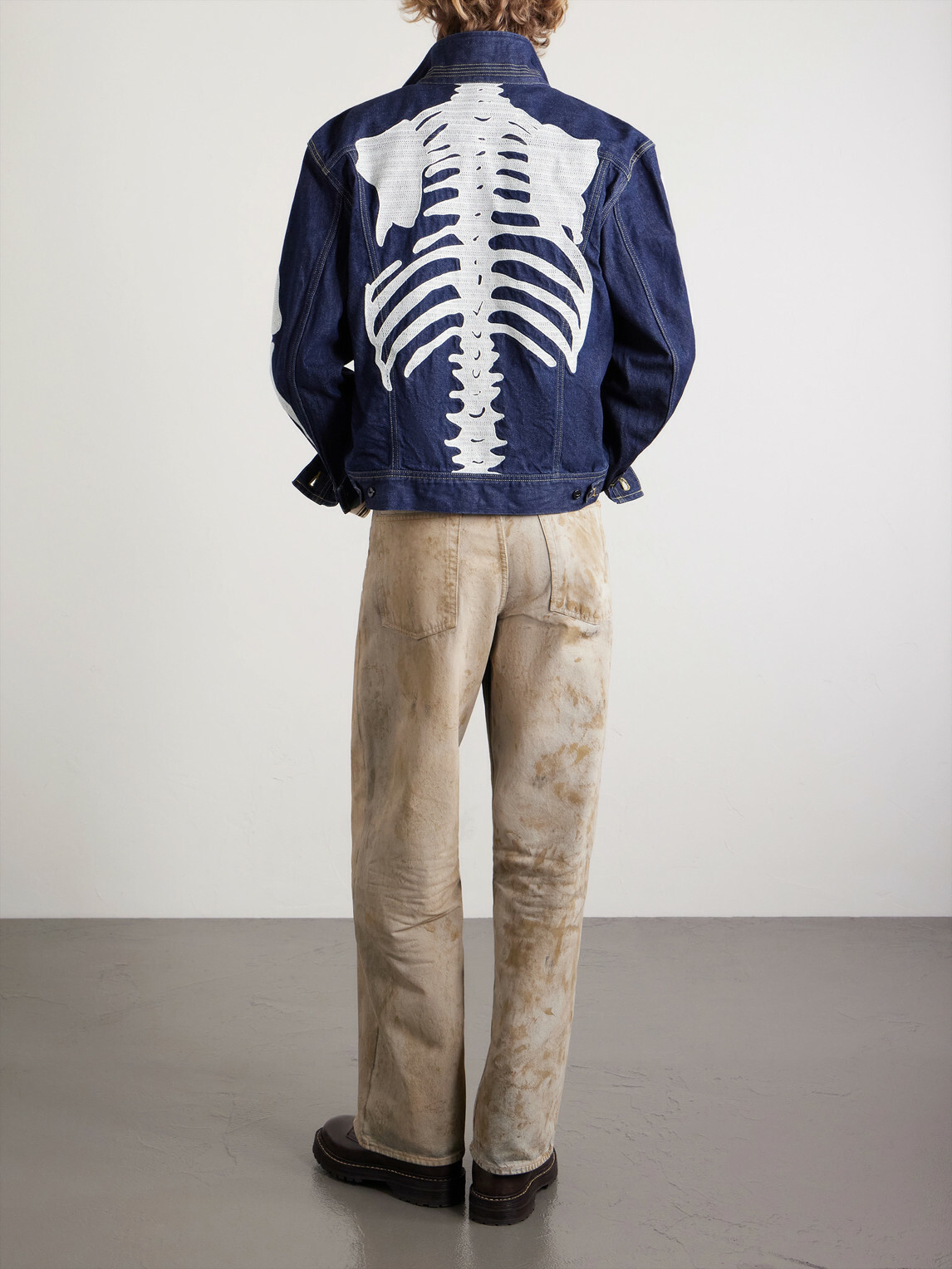 KAPITAL - Embroidered Denim Jacket - Blue