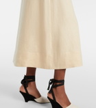 Posse Pamela halterneck linen midi dress