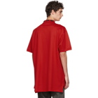 Alexander McQueen Red Embroidered Polo