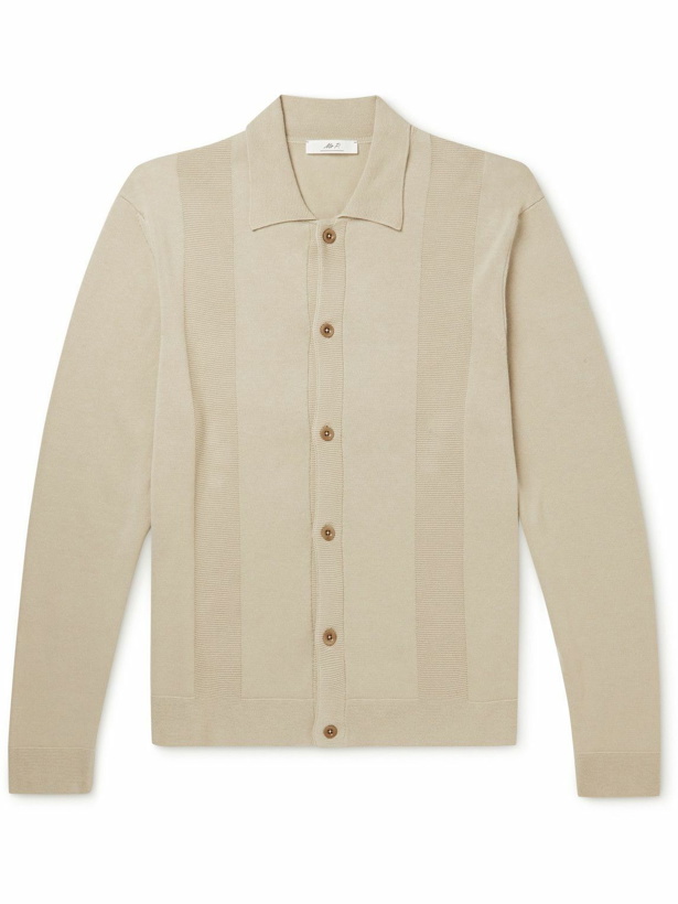 Photo: Mr P. - Panelled Cotton and Silk-Blend Cardigan - Neutrals