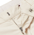 Brunello Cucinelli - Tapered Cotton-Blend Trousers - Beige