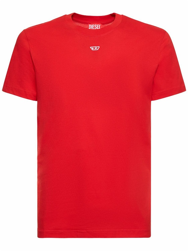 Photo: DIESEL - D-logo Cotton Jersey Slim T-shirt