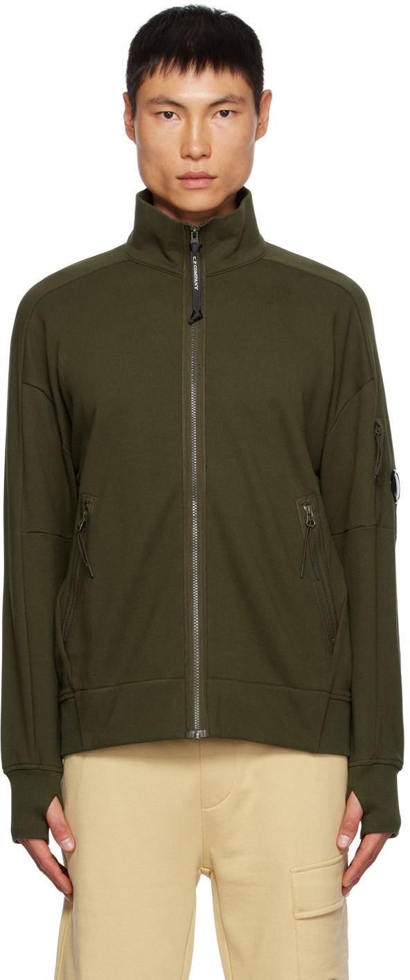 Photo: C.P. Company Khaki Diagonal Raised Sweater