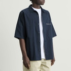 Neighborhood Men's Dolman Logo Short Sleeve Shirt in Navy