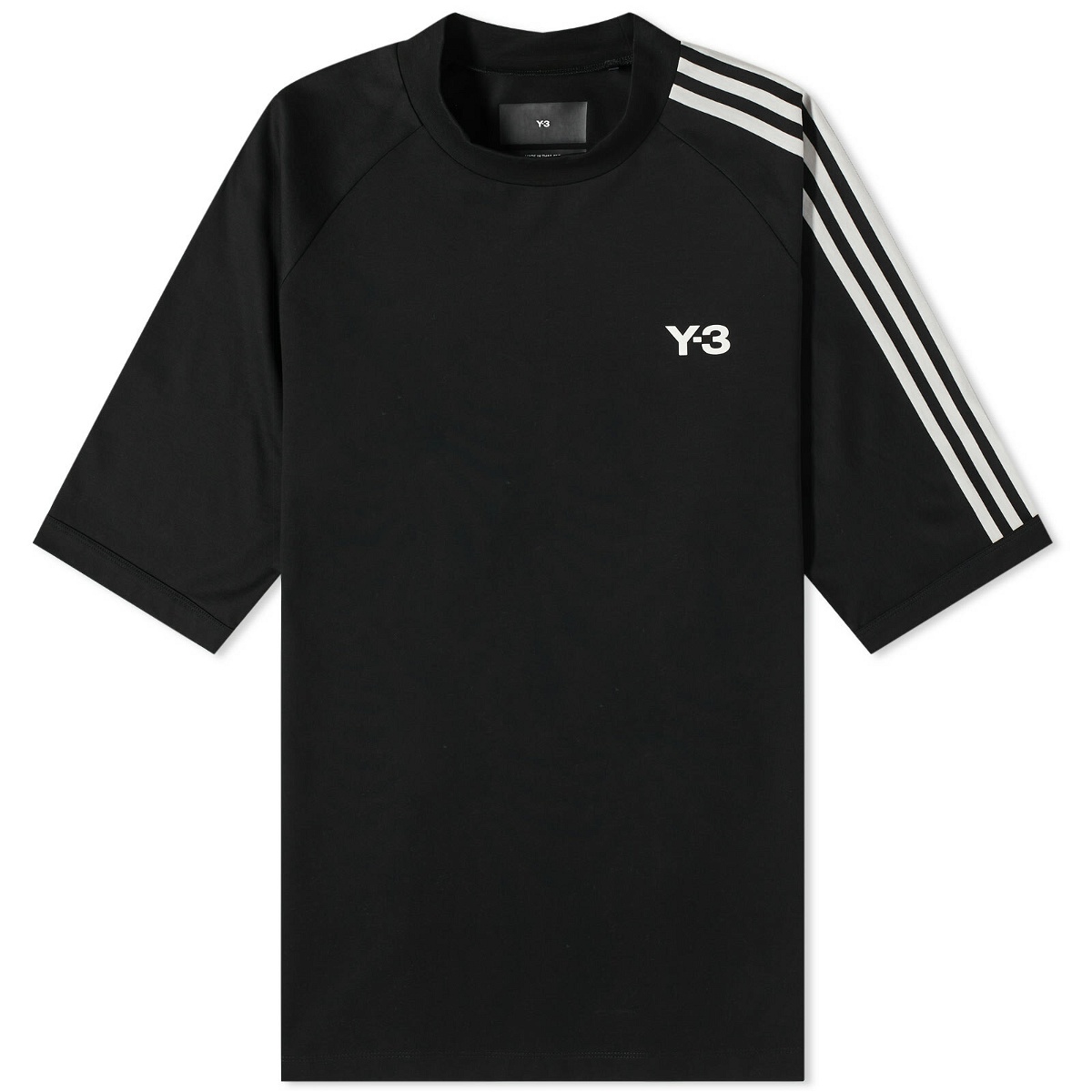 Photo: Y-3 3 Stripe T-Shirt in Black/Off White