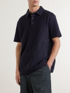 Paul Smith - Organic Herringbone Cotton-Piqué Polo Shirt - Blue