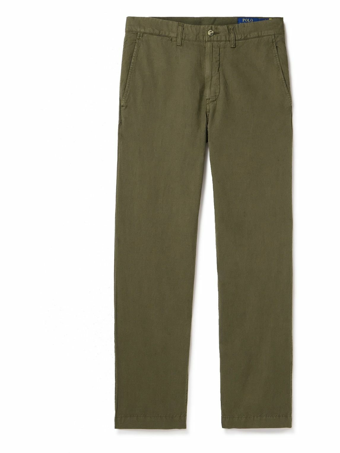Photo: Polo Ralph Lauren - Straight-Leg Linen and Cotton-Blend Trousers - Green