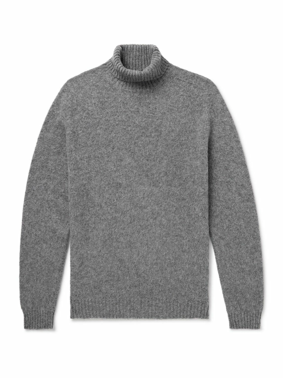 Boglioli - Brushed Wool and Cashmere-Blend Rollneck Sweater - Gray
