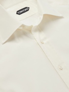 TOM FORD - Slim-Fit Silk and Cotton-Blend Poplin Shirt - White