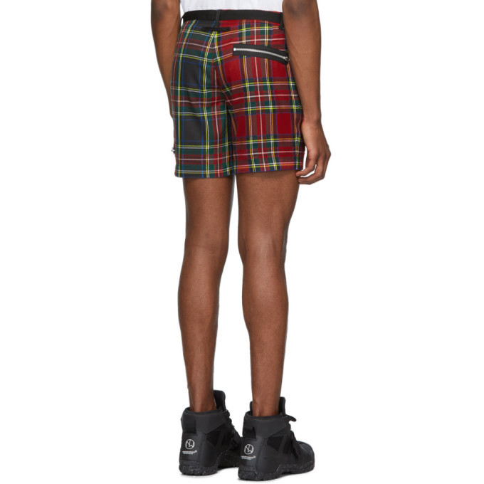 99% IS Red Check Zip Shorts 99% IS