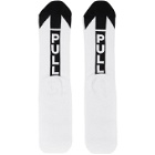 Doublet White Pull-Up Socks