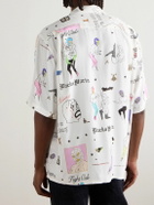 Wacko Maria - Type-10 Convertible-Collar Printed Matte-Satin Twill Shirt - White