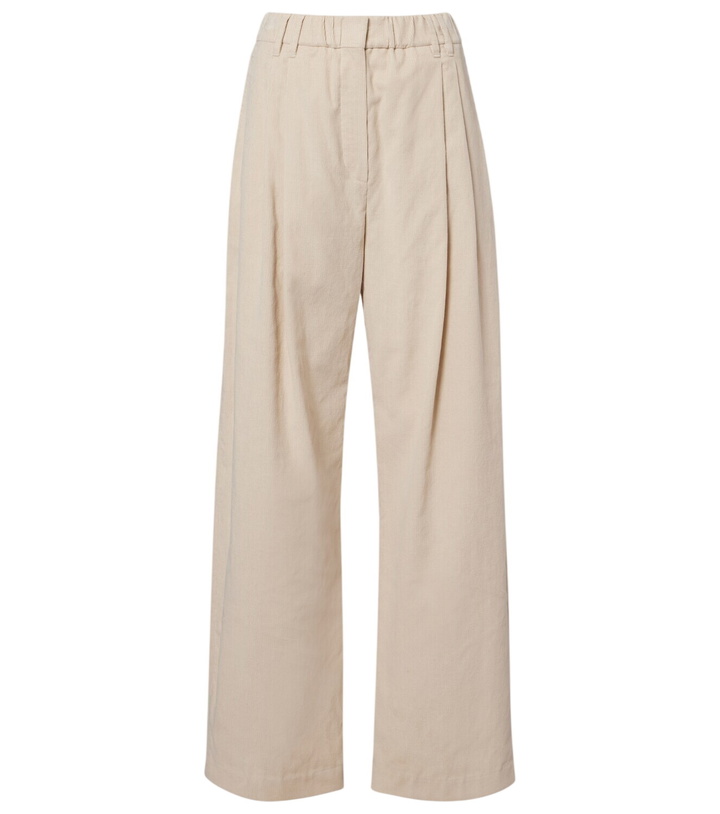 Photo: Brunello Cucinelli Cotton-blend corduroy wide-leg pants