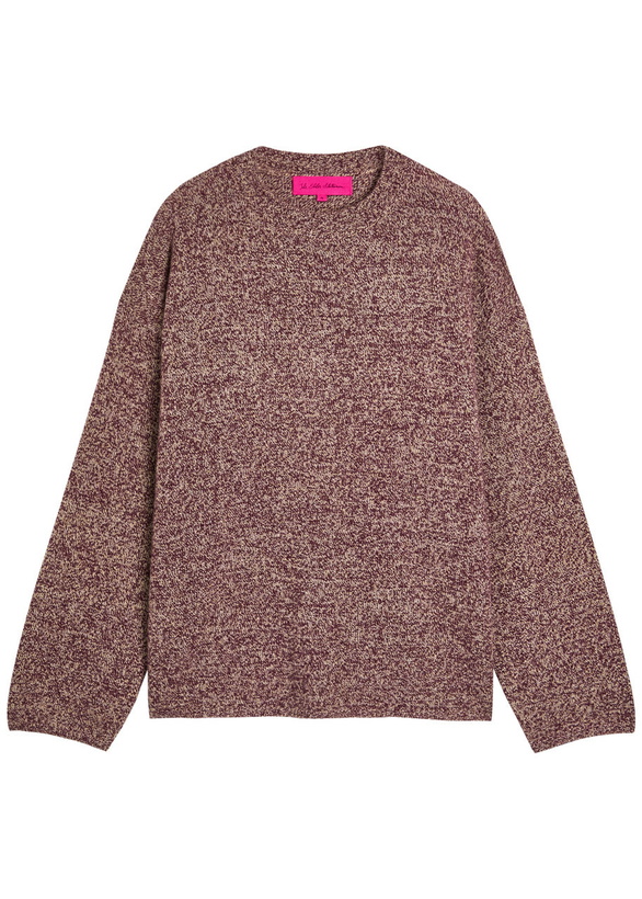 Photo: The Elder Statesman Dume Melange Cashmere Jumper Bordeaux