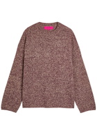 The Elder Statesman Dume Melange Cashmere Jumper Bordeaux