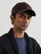 TOM FORD - Leather-Trimmed Logo-Embroidered Cotton-Canvas Baseball Cap - Brown