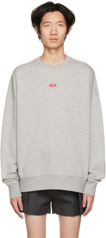 Photo: 424 Gray Embroidered Sweatshirt