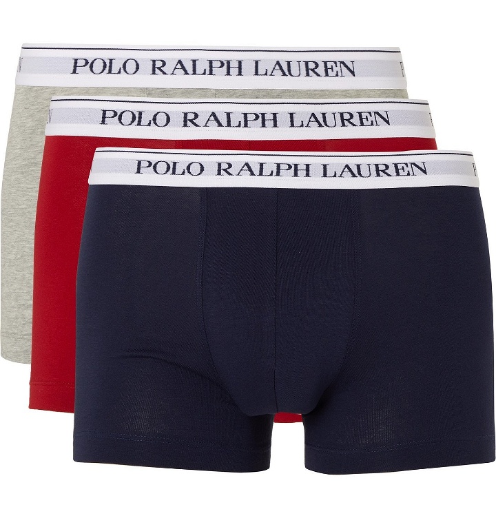 Photo: Polo Ralph Lauren - Three Pack Stretch-Cotton Boxer Briefs - Multi