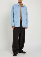 Casablanca Logo-monogrammed Wool Overshirt Blue