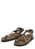 A.emery Jalen Slim Leather Sandals Taupe