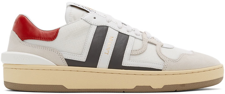 Photo: Lanvin White Mesh Clay Sneakers