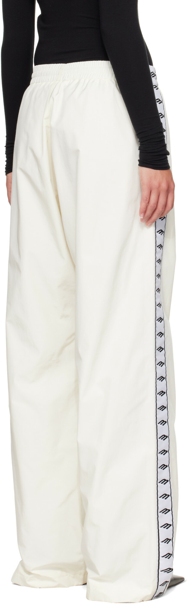 Balenciaga Off-White Techno Cotton Poplin Track Pants