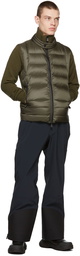 Moncler Grenoble Green Down Tricot Jacket