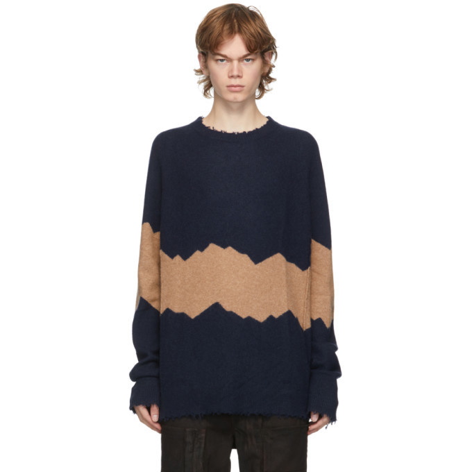 Photo: FREI-MUT Beige and Blue Lazlo Sweater