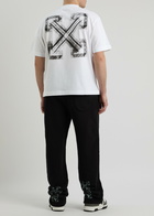 Off-white Skate Arrow Printed Cotton T-shirt White And Black