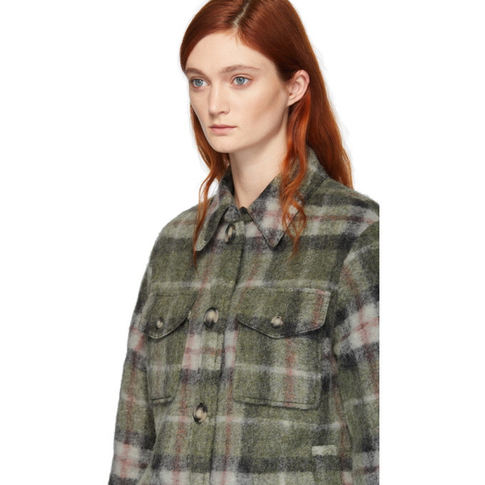 Isabel Marant Etoile Green Plaid Gaston Blanket Shirt Isabel Marant Etoile