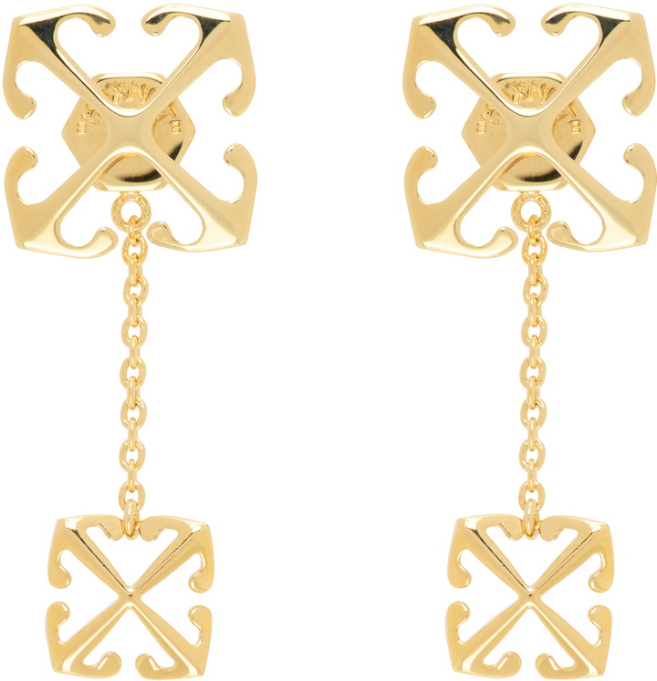 Photo: Off-White Gold Double Arrow Earrings